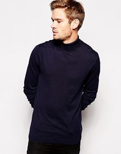 Хлопковый джемпер-водолазка ASOS - Синий