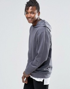 Худи с изнаночными вставками ASOS - Серый