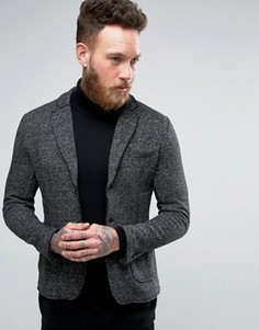 Блейзер из плотного трикотажа с накладным карманом Jack &amp; Jones Vintage - Черный