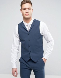 Синий супероблегающий жилет с перьями ASOS WEDDING - Синий