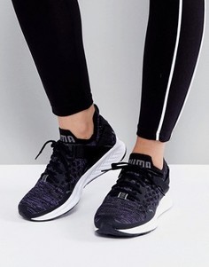 Черные низкие кроссовки Puma Ignite 3 Evoknit - Черный