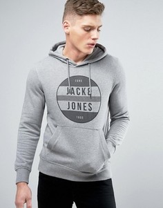 Худи с принтом Jack &amp; Jones Core - Серый