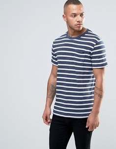 Футболка в полоску с карманом Jack &amp; Jones Vintage - Серый