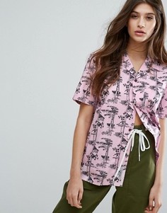 Свободная рубашка с короткими рукавами и гавайским принтом Carhartt WIP - Розовый