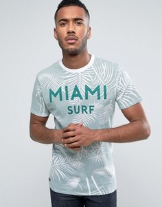 Футболка с принтом Miami Surf Threadbare - Зеленый