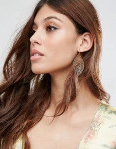 Серьги с филигранной вырезной отделкой ASOS - Золотой