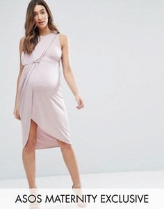 Облегающее платье с отделкой ASOS Maternity - Фиолетовый