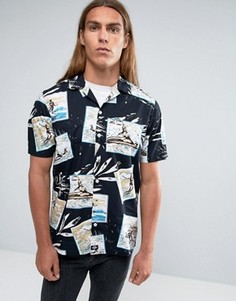 Рубашка классического кроя с принтом Dickies - Черный