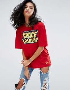 Футболка Love Moschino Space Invaders - Красный