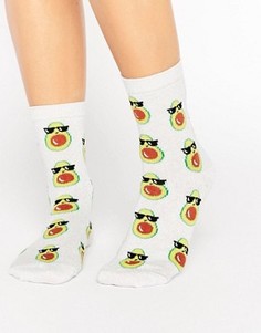 Носки с авокадо ASOS - Белый