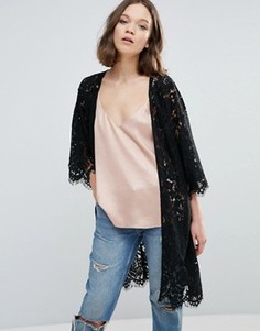 Кружевное кимоно Ichi - Черный