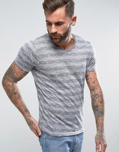 Полосатая футболка Brave Soul - Серый