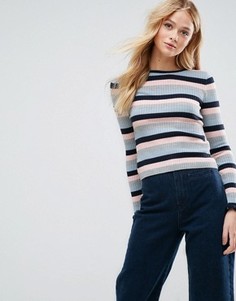 Джемпер в полоску с оборками ASOS - Мульти