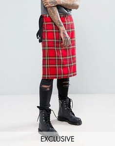 Красный килт с принтом тартан Reclaimed Vintage Inspired - Красный