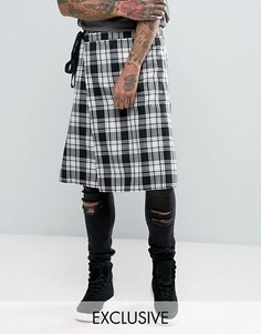 Юбка-килт с принтом тартан Reclaimed Vintage Inspired - Черный