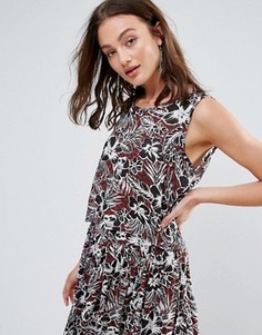 Кроп-топ с принтом Bravesoul - Черный