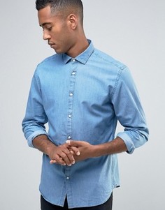 Рубашка из ткани шамбре Jack &amp; Jones Premium - Синий