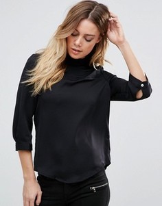 Рубашка с высоким воротом и рукавами 3/4 Vero Moda - Черный