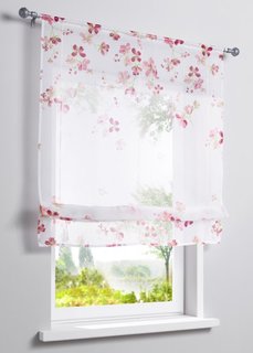 Римская штора Тина (белый/розовый) Bonprix