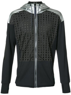 mesh and metallic panel hoodie Diesel