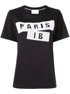 футболка с логотипом и пайетками Paris  Isabelle Blanche