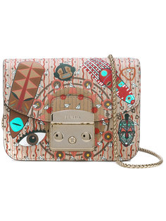 сумка на плечо с принтом mask Furla