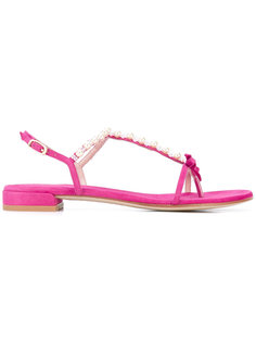 pearl embellished sandals Stuart Weitzman