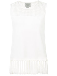 топ с бахромой на подоле Grey Jason Wu