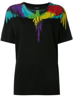 multicolour feather print T-shirt Marcelo Burlon County Of Milan