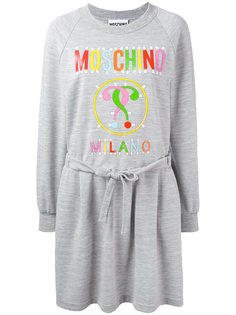 multicolour logo sweatshirt dress Moschino