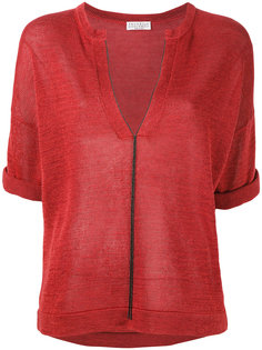 v-neck shortsleeved jumper  Brunello Cucinelli