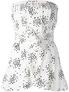 printed strapless playsuit C/Meo