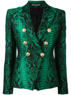 printed double breasted blazer Balmain