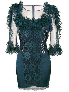 кружевное платье с цветочным узором Christopher Kane