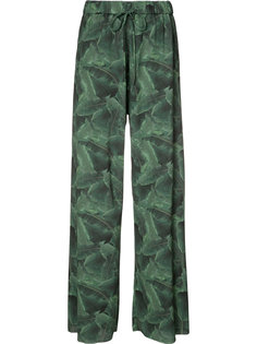 palm print trousers Baja East