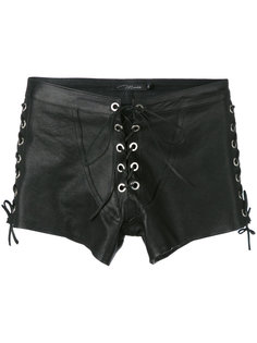 laced leather shorts Manokhi