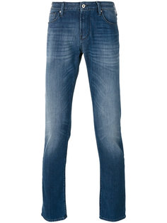 джинсы скинни с подвернутым подолом Armani Jeans
