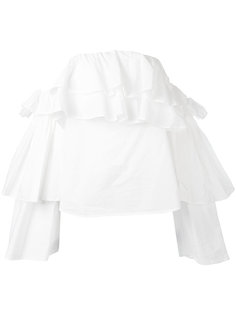 off-shoulder ruffled blouse Erika Cavallini