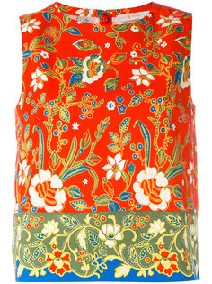 bright floral shift top Tory Burch