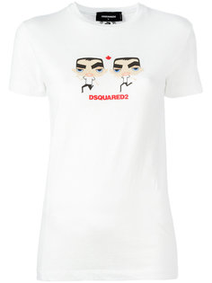 футболка Caten twins cartoon  Dsquared2
