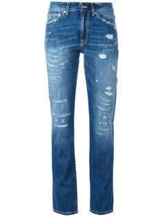 джинсы с рваными деталями Dondup
