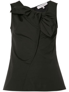 sleeveless bow neck blouse Carolina Herrera