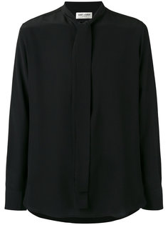 рубашка с завязкой на горловине Saint Laurent