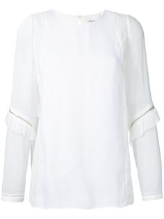 ruffle and zip sleeve detail top 3.1 Phillip Lim