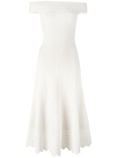 расклешенное платье с вышивкой Alexander McQueen