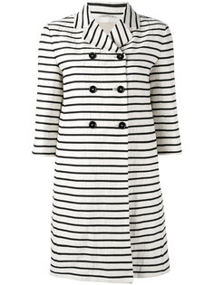 полосатое двубортное пальто S Max Mara