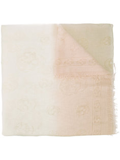 two-tone skull print scarf Alexander McQueen