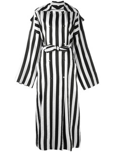 striped double-breasted long coat Nina Ricci