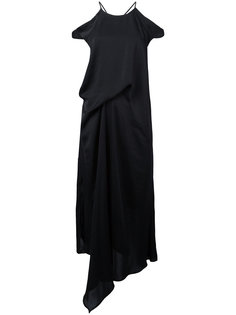cutout shoulder draped dress Christian Wijnants