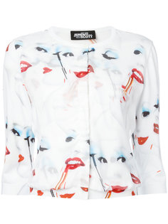 face print cardigan  Jeremy Scott